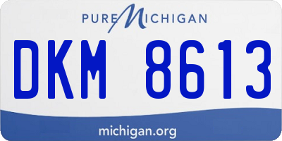 MI license plate DKM8613
