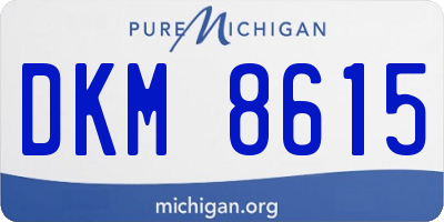 MI license plate DKM8615