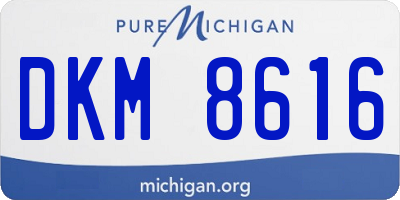 MI license plate DKM8616