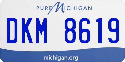 MI license plate DKM8619