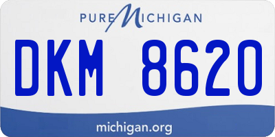 MI license plate DKM8620