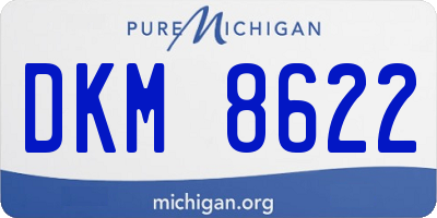 MI license plate DKM8622