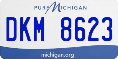 MI license plate DKM8623