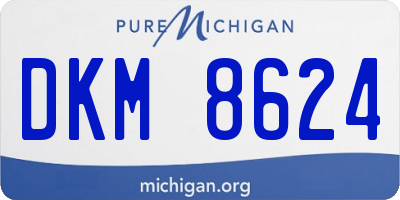 MI license plate DKM8624