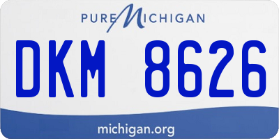 MI license plate DKM8626