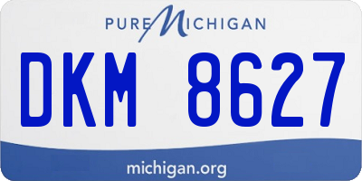MI license plate DKM8627