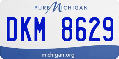 MI license plate DKM8629