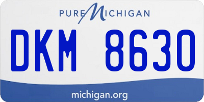 MI license plate DKM8630