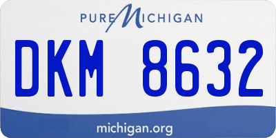MI license plate DKM8632