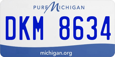 MI license plate DKM8634