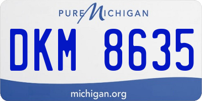 MI license plate DKM8635