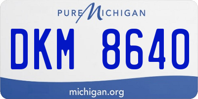 MI license plate DKM8640