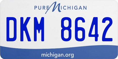 MI license plate DKM8642