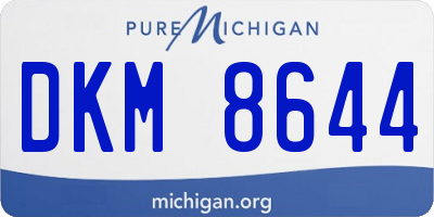 MI license plate DKM8644