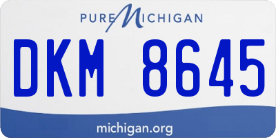 MI license plate DKM8645