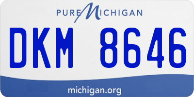 MI license plate DKM8646