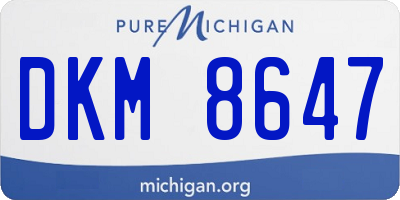 MI license plate DKM8647