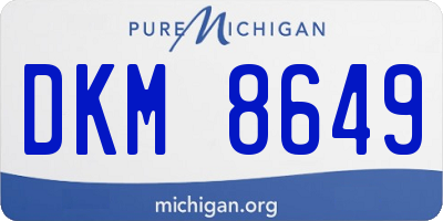 MI license plate DKM8649