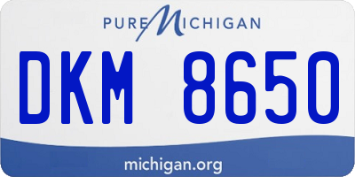 MI license plate DKM8650