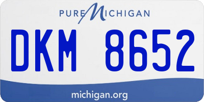 MI license plate DKM8652