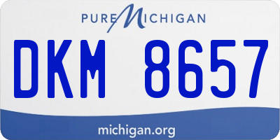 MI license plate DKM8657