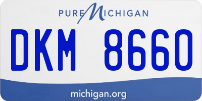 MI license plate DKM8660