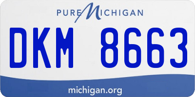 MI license plate DKM8663