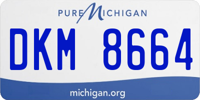 MI license plate DKM8664