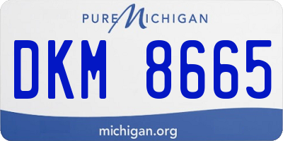 MI license plate DKM8665