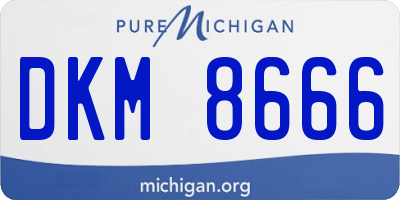 MI license plate DKM8666