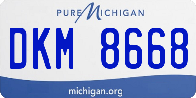 MI license plate DKM8668