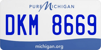 MI license plate DKM8669