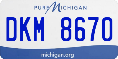 MI license plate DKM8670