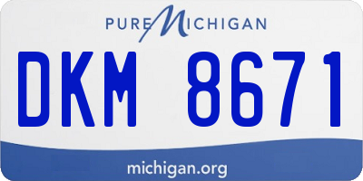 MI license plate DKM8671