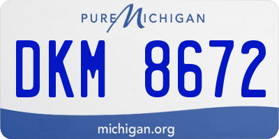MI license plate DKM8672