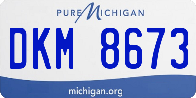 MI license plate DKM8673