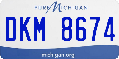 MI license plate DKM8674