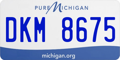 MI license plate DKM8675