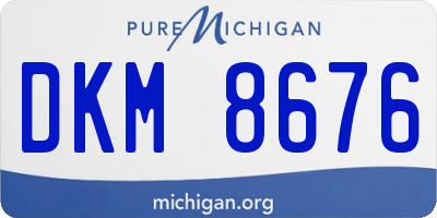 MI license plate DKM8676