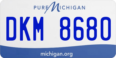 MI license plate DKM8680