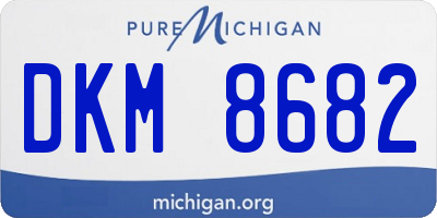 MI license plate DKM8682
