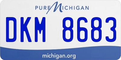 MI license plate DKM8683