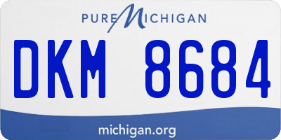 MI license plate DKM8684