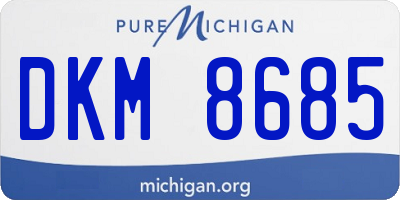 MI license plate DKM8685