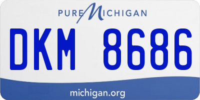 MI license plate DKM8686