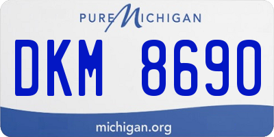 MI license plate DKM8690