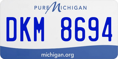 MI license plate DKM8694