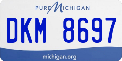 MI license plate DKM8697