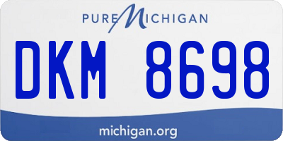 MI license plate DKM8698