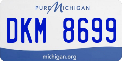 MI license plate DKM8699